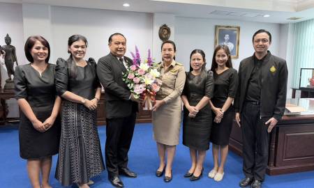ร่วมแสดงความยินดีกับนางสาววริษฐา สงวนเสริมศรี เนื่องในโอกาสดำรงตำแหน่งผู้ว่าราชการจังหวัดกาญจนบุรี