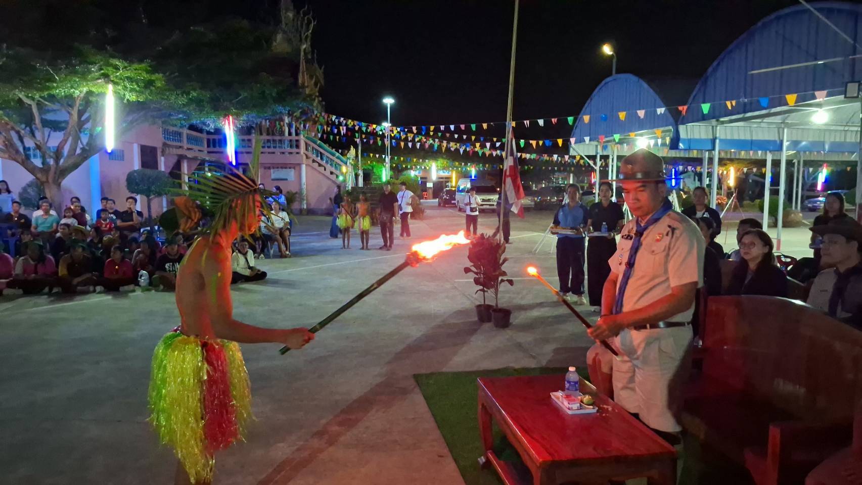 พิธีเปิดรอบกองไฟโครงการเดินทางไกลและอยู่ค่ายพักแรมลูกเสือ 3.12.68.2